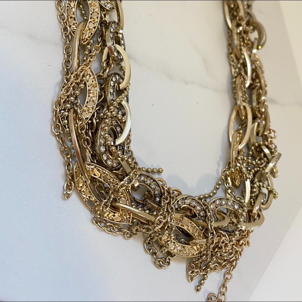 Gold Link House Of Harlow Statement Necklace